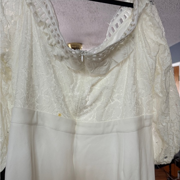 Ebony Bea 3X white hollowed lace dress - Picture 11 of 14